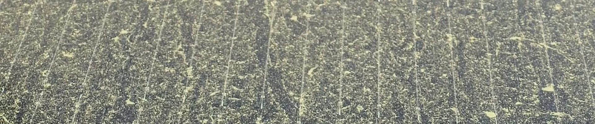 Verschmutzte Moduloberfläche vor der Reinigung