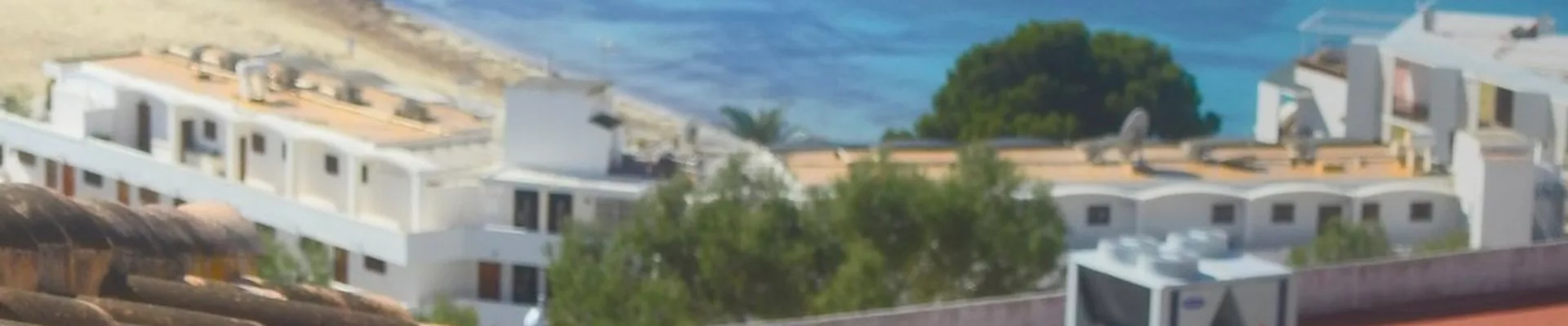 Roof work overlooking a bay in Mallorca